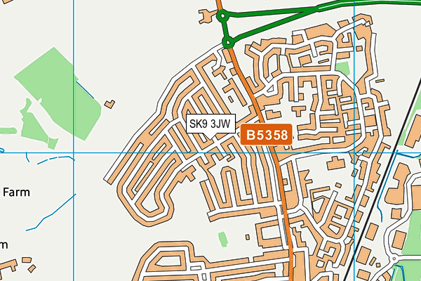 SK9 3JW map - OS VectorMap District (Ordnance Survey)