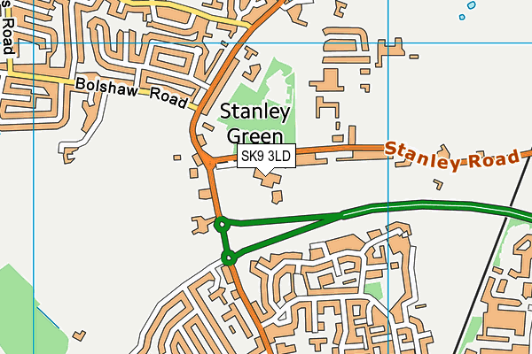 SK9 3LD map - OS VectorMap District (Ordnance Survey)