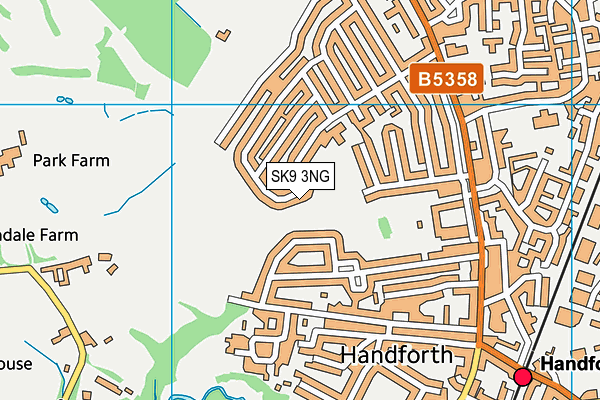 Handforth Grange School map (SK9 3NG) - OS VectorMap District (Ordnance Survey)