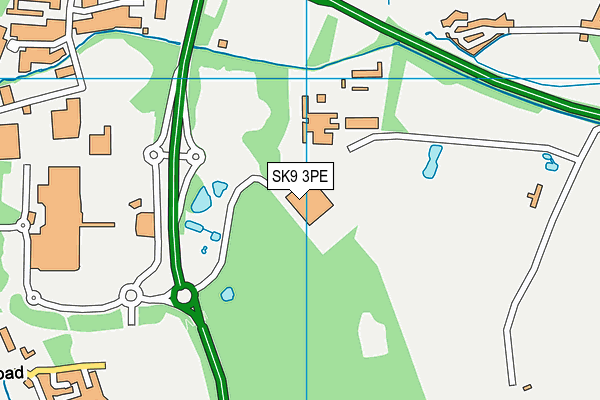 Total Fitness (Wilmslow) map (SK9 3PE) - OS VectorMap District (Ordnance Survey)