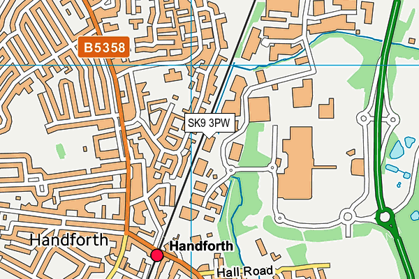 The Gym Group (Handforth Wilmslow) map (SK9 3PW) - OS VectorMap District (Ordnance Survey)
