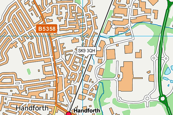 SK9 3QH map - OS VectorMap District (Ordnance Survey)