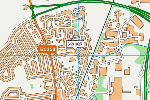 SK9 3QR map - OS VectorMap District (Ordnance Survey)