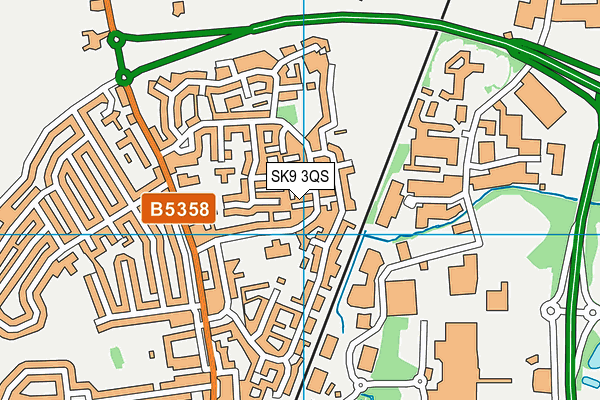 SK9 3QS map - OS VectorMap District (Ordnance Survey)