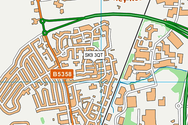 SK9 3QT map - OS VectorMap District (Ordnance Survey)