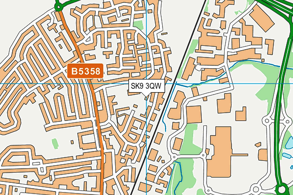 SK9 3QW map - OS VectorMap District (Ordnance Survey)