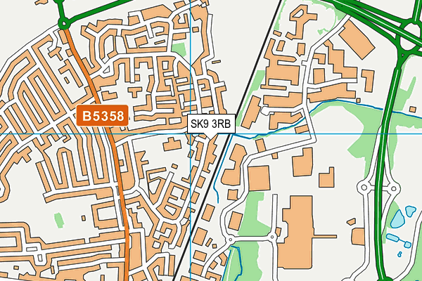 SK9 3RB map - OS VectorMap District (Ordnance Survey)