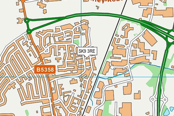 SK9 3RE map - OS VectorMap District (Ordnance Survey)