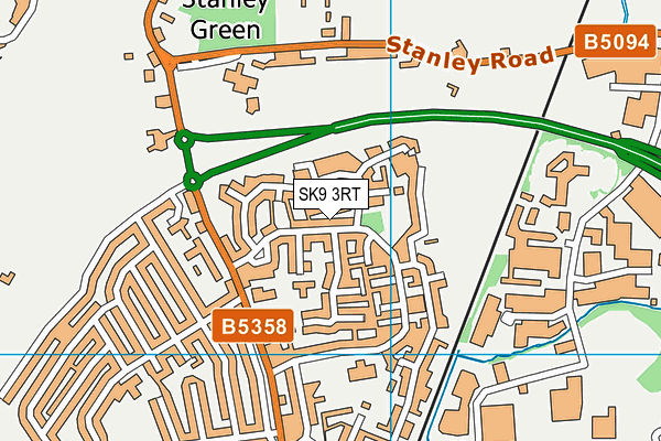 SK9 3RT map - OS VectorMap District (Ordnance Survey)