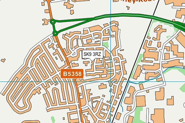 SK9 3RZ map - OS VectorMap District (Ordnance Survey)