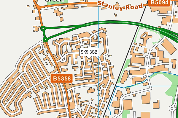 SK9 3SB map - OS VectorMap District (Ordnance Survey)