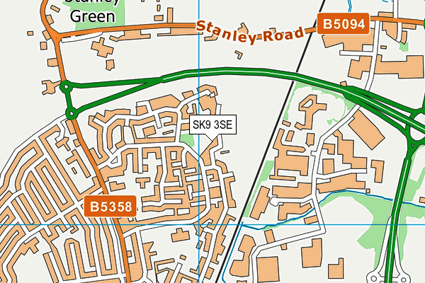 SK9 3SE map - OS VectorMap District (Ordnance Survey)