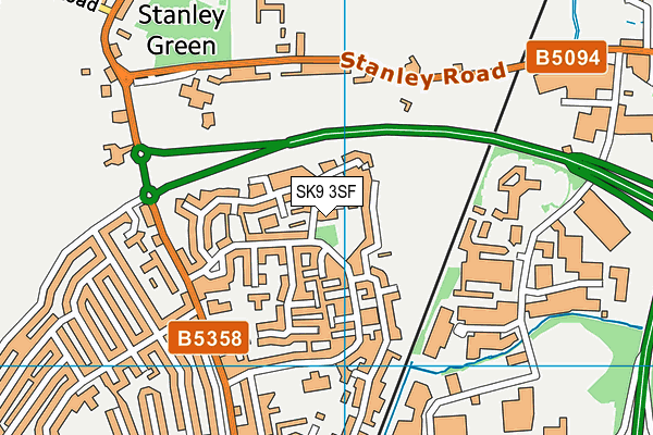 SK9 3SF map - OS VectorMap District (Ordnance Survey)