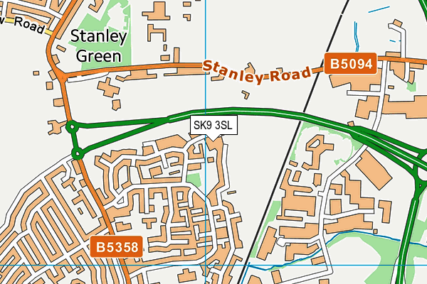 SK9 3SL map - OS VectorMap District (Ordnance Survey)
