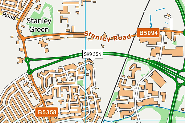 SK9 3SN map - OS VectorMap District (Ordnance Survey)
