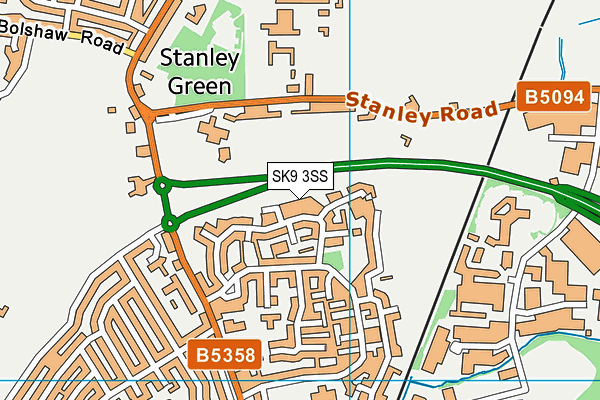 SK9 3SS map - OS VectorMap District (Ordnance Survey)