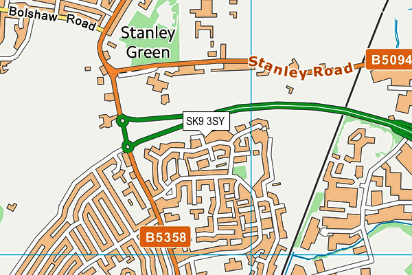 SK9 3SY map - OS VectorMap District (Ordnance Survey)