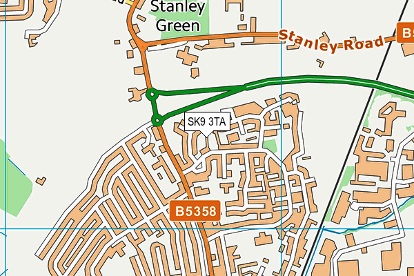 SK9 3TA map - OS VectorMap District (Ordnance Survey)