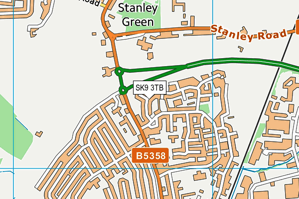 SK9 3TB map - OS VectorMap District (Ordnance Survey)