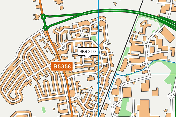SK9 3TG map - OS VectorMap District (Ordnance Survey)