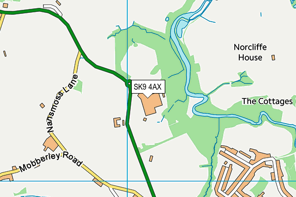 SK9 4AX map - OS VectorMap District (Ordnance Survey)