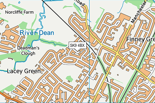 SK9 4BX map - OS VectorMap District (Ordnance Survey)