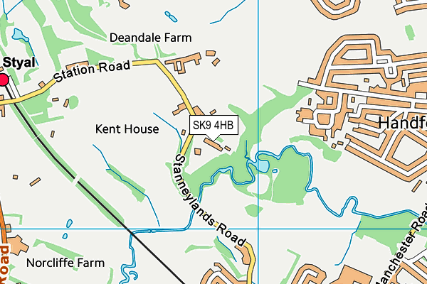 SK9 4HB map - OS VectorMap District (Ordnance Survey)