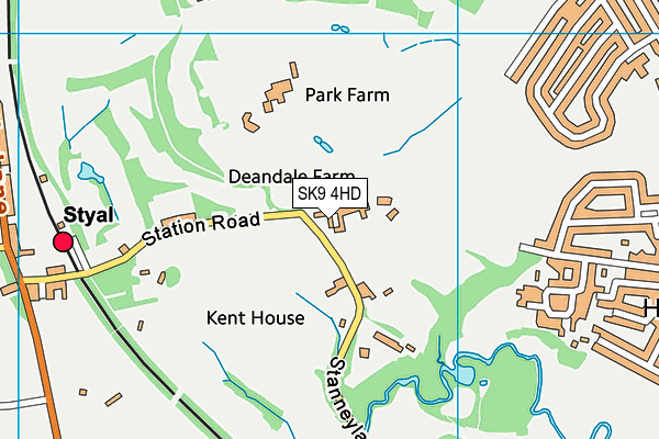 SK9 4HD map - OS VectorMap District (Ordnance Survey)