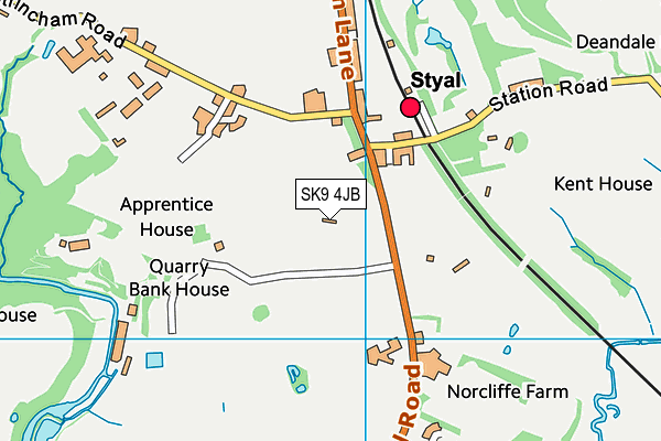 SK9 4JB map - OS VectorMap District (Ordnance Survey)