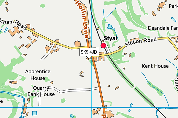 SK9 4JD map - OS VectorMap District (Ordnance Survey)