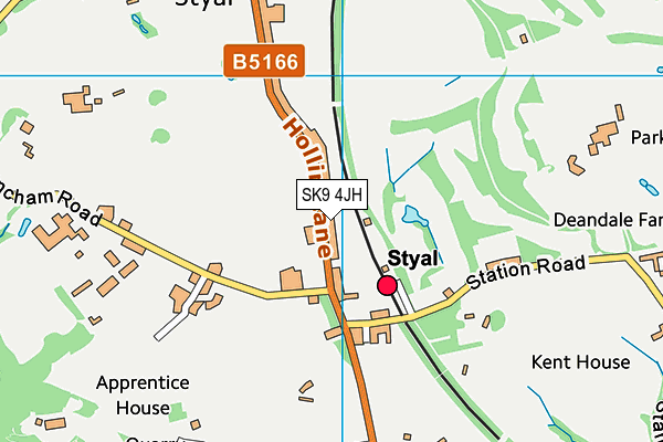 SK9 4JH map - OS VectorMap District (Ordnance Survey)