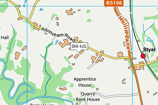 SK9 4JQ map - OS VectorMap District (Ordnance Survey)