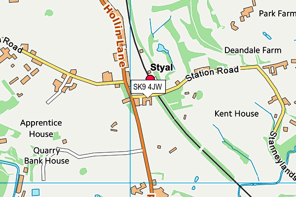 SK9 4JW map - OS VectorMap District (Ordnance Survey)