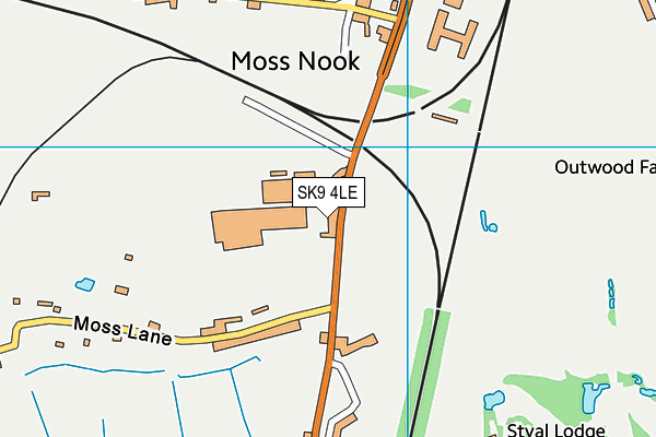 SK9 4LE map - OS VectorMap District (Ordnance Survey)