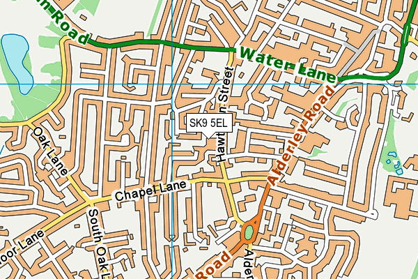 SK9 5EL map - OS VectorMap District (Ordnance Survey)