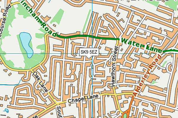 SK9 5EZ map - OS VectorMap District (Ordnance Survey)