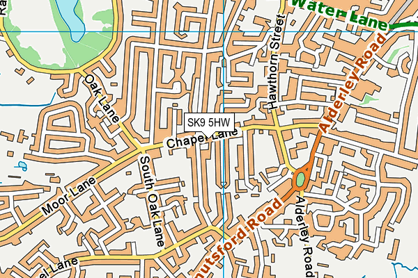SK9 5HW map - OS VectorMap District (Ordnance Survey)