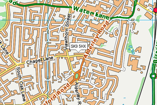 SK9 5HX map - OS VectorMap District (Ordnance Survey)