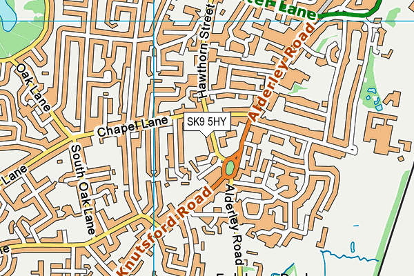 SK9 5HY map - OS VectorMap District (Ordnance Survey)