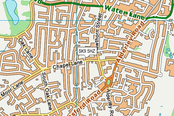 SK9 5HZ map - OS VectorMap District (Ordnance Survey)