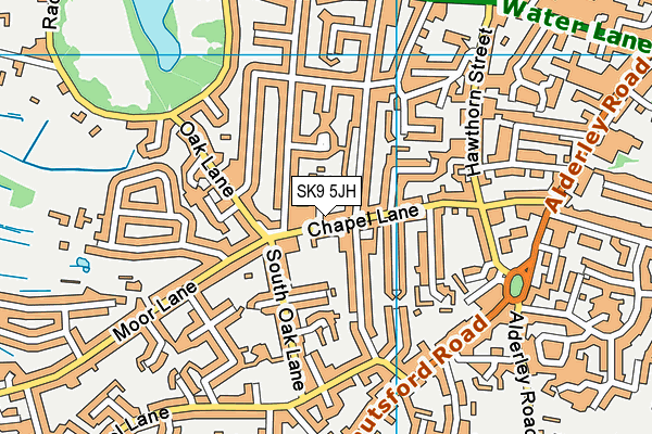 SK9 5JH map - OS VectorMap District (Ordnance Survey)