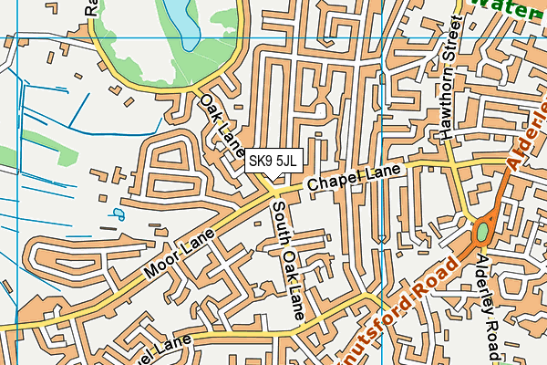 SK9 5JL map - OS VectorMap District (Ordnance Survey)