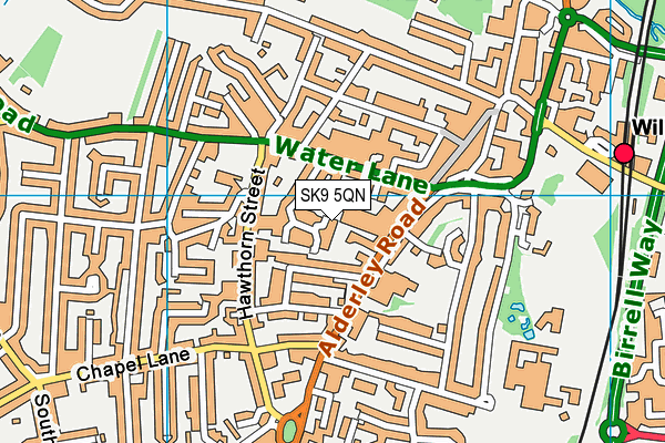 SK9 5QN map - OS VectorMap District (Ordnance Survey)