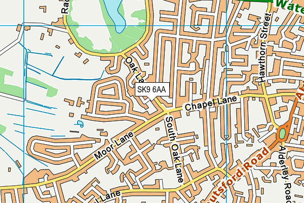 SK9 6AA map - OS VectorMap District (Ordnance Survey)