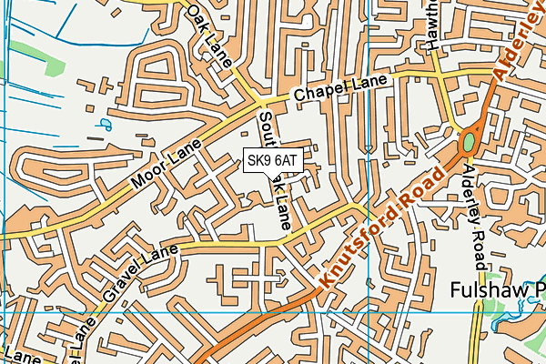 SK9 6AT map - OS VectorMap District (Ordnance Survey)