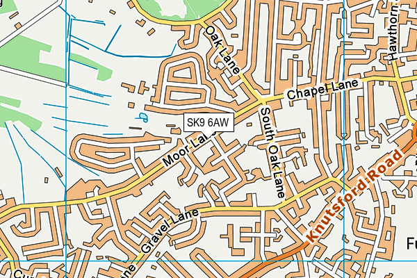 SK9 6AW map - OS VectorMap District (Ordnance Survey)