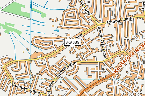 SK9 6BG map - OS VectorMap District (Ordnance Survey)