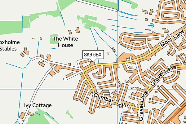 SK9 6BX map - OS VectorMap District (Ordnance Survey)
