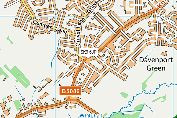 SK9 6JP map - OS VectorMap District (Ordnance Survey)