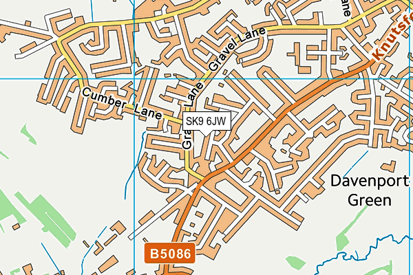 SK9 6JW map - OS VectorMap District (Ordnance Survey)